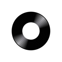 Vinyl record. Retro sound. Plate for DJ Scratch. Vector illustration.