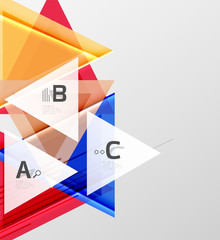 Color triangles background design