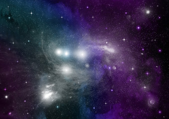 galaxy in a free space