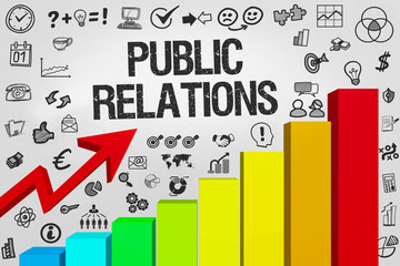 Public Relations / Diagramm mit Symbole