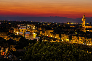 Fototapeta na wymiar Florennce Sunset