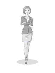 Beautiful sexy business woman. Original graphic.