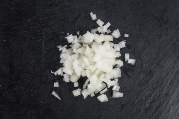 Fresh made Diced white onions