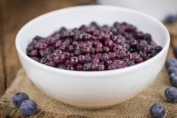 Portion of Preserved Blueberries