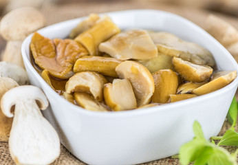 Fresh made Preserved Porcinis