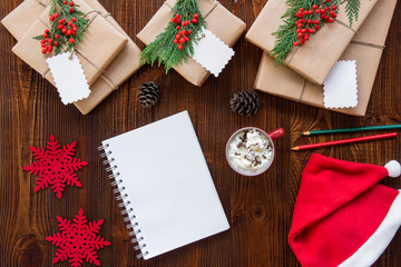 Preparation for the New Year holidays concept.