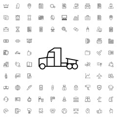 Fototapeta na wymiar Truck icon. set of outline company icons.