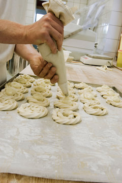 Bakerman Working On Sweet Cookies