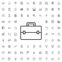 Case icon. set of outline company icons.