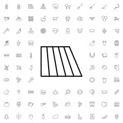 Field icon. set of outline agriculture icons.