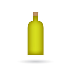 bottle of olive oil icon- vector illustration