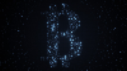 Bitcoin symbol of digital hex code
