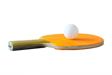 Ping pong racket close up