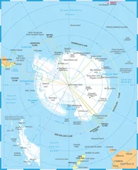 Foto op Aluminium Antarctic region Map - Vector Illustration © Porcupen