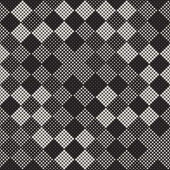 Modern Stylish Halftone Texture. Endless Abstract Background With Random Circles. Vector Seamless Mosaic Pattern.