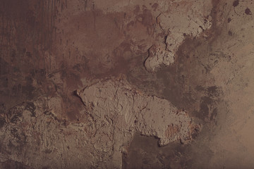 brown wall, plaster, painted background