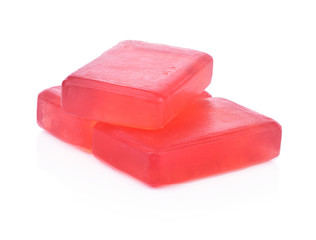 pink soap  of isolation on a white background