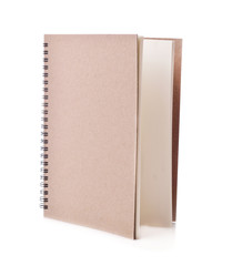 Blank book with cover isolated on white background