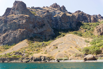 Fototapeta na wymiar Coastal cliffs of the Crimea.