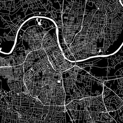 Nashville, Tennessee. Downtown vector map. - obrazy, fototapety, plakaty