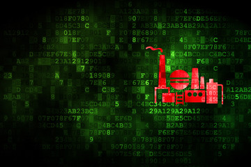 Obraz premium Industry concept: Oil And Gas Indusry on digital background