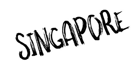 Singapore rubber stamp. Grunge design with dust scratches. Effects can be easily removed for a clean, crisp look. Color is easily changed.