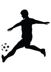 Fototapeta na wymiar Soccer player - sketch - isolated on white background - art vector
