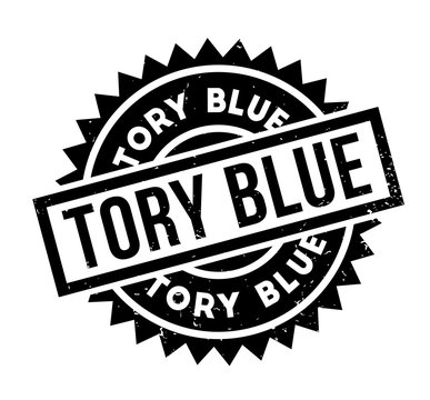 Tory Blue rubber stamp. Grunge design with dust scratches. Effects can be easily removed for a clean, crisp look. Color is easily changed.