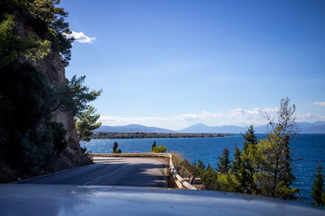 driving and ocean