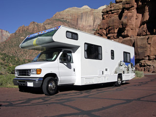 Moterhome at Zion National parc Utah America
