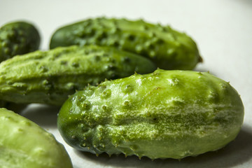 Large green cucumbers