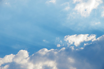 White clouds in blue sky
