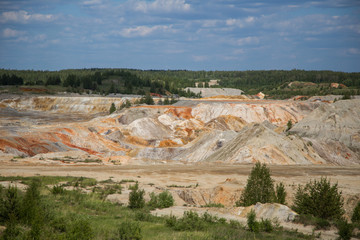 Amazing kaoline china stone abandoned quarry open pit mine