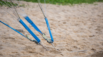 Parachute sling security device For a parachute.