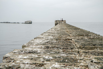 Old pier remains in Baltic sea