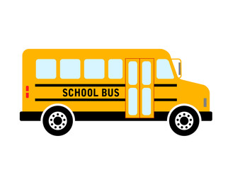 School bus vector icon on white background, isolated object - 176262588