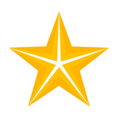 Five point gold star.