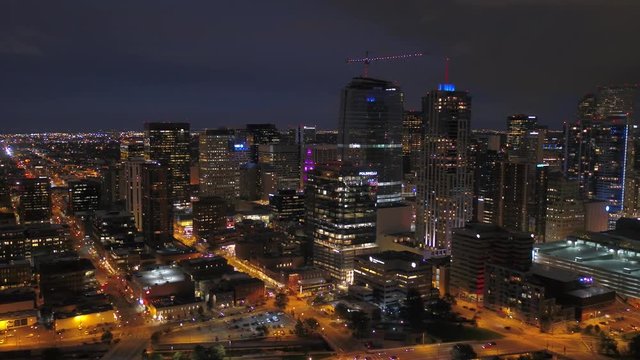 Aerial Colorado Denver July 2017 Night 4K Inspire 2