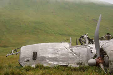 B-24D Liberator wreck on Atka Island, Alaska