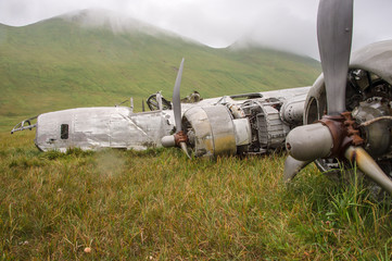 B-24D Liberator wreck on Atka Island, Alaska