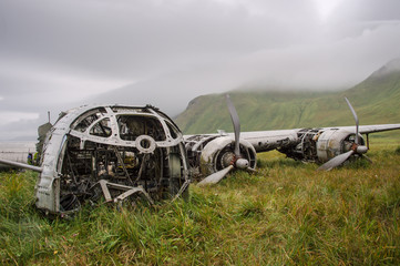 B-24D Liberator wreck on Atka Island, Alaska