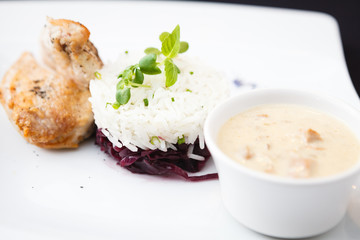 Chicken breast with rice
