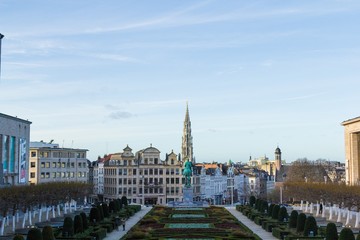 Brussels panorama view (Mont des Arts)