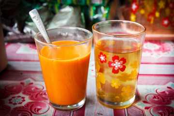 Hot tea in Laos