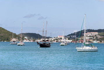 Fototapeta premium St. Thomas Island Ships