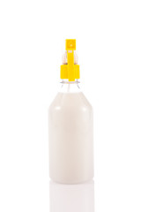  spray bottle with insecticide on white background