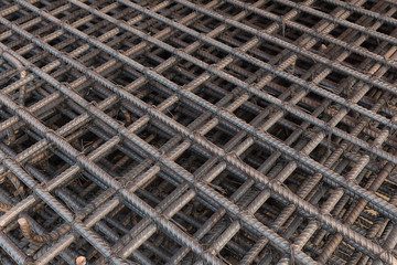 Stack of steel fixing at the construction site