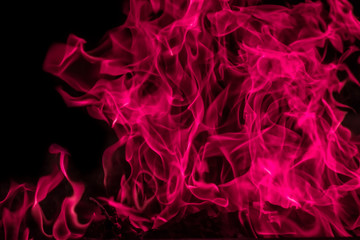Blaze fire flame on black background