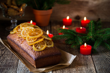 Homemade  christmas lemon cake