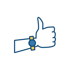 Thumb up symbol icon vector illustration graphic design